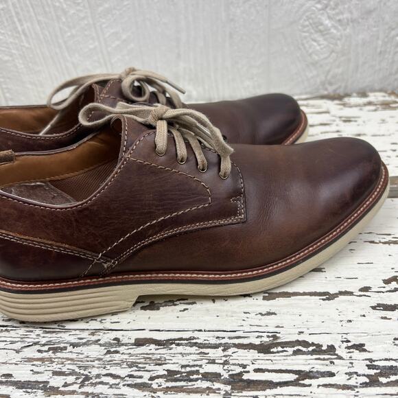 Dockers Oxford shoe men’s 8 Brown Leather lace up Good condition - Picture 8 of 10
